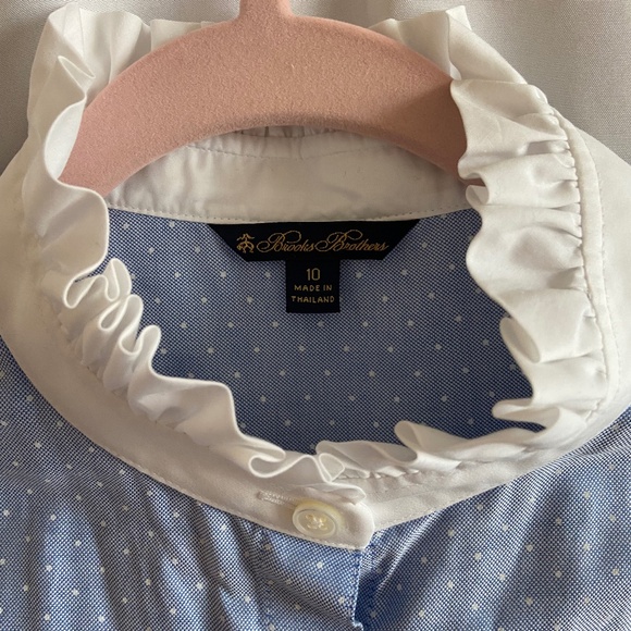 Brooks Brothers long sleeve button-up ruffle shirt - Picture 1 of 6